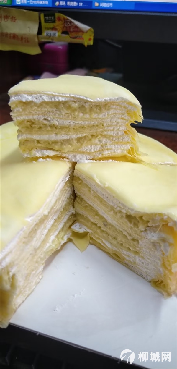 榴莲千层蛋糕明天下午到货蛋糕