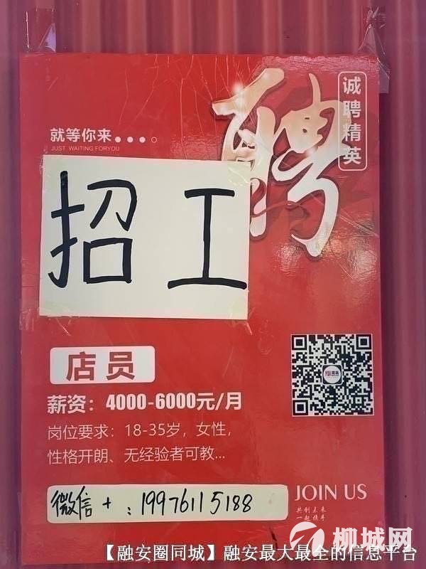 蔻笛女装、招聘导购2名